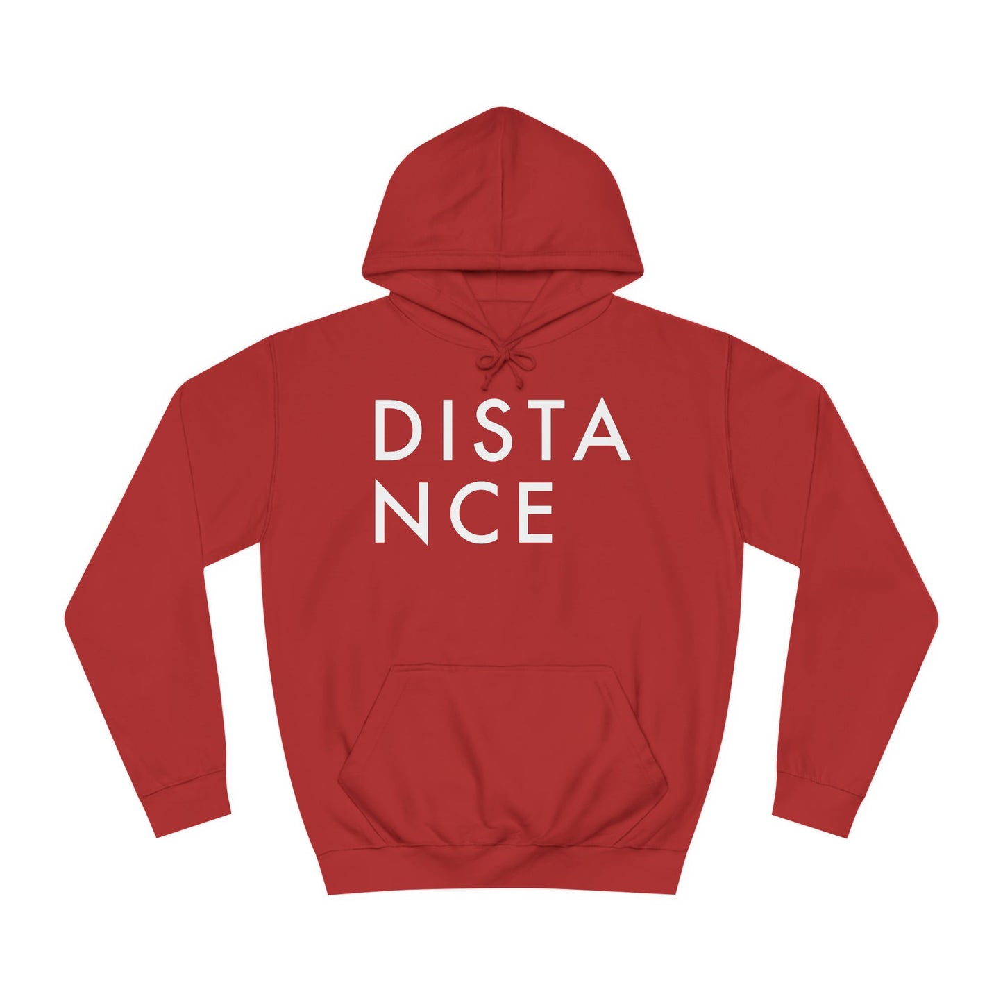 SOMNITECT Distance - White Logo Unisex College Hoodie