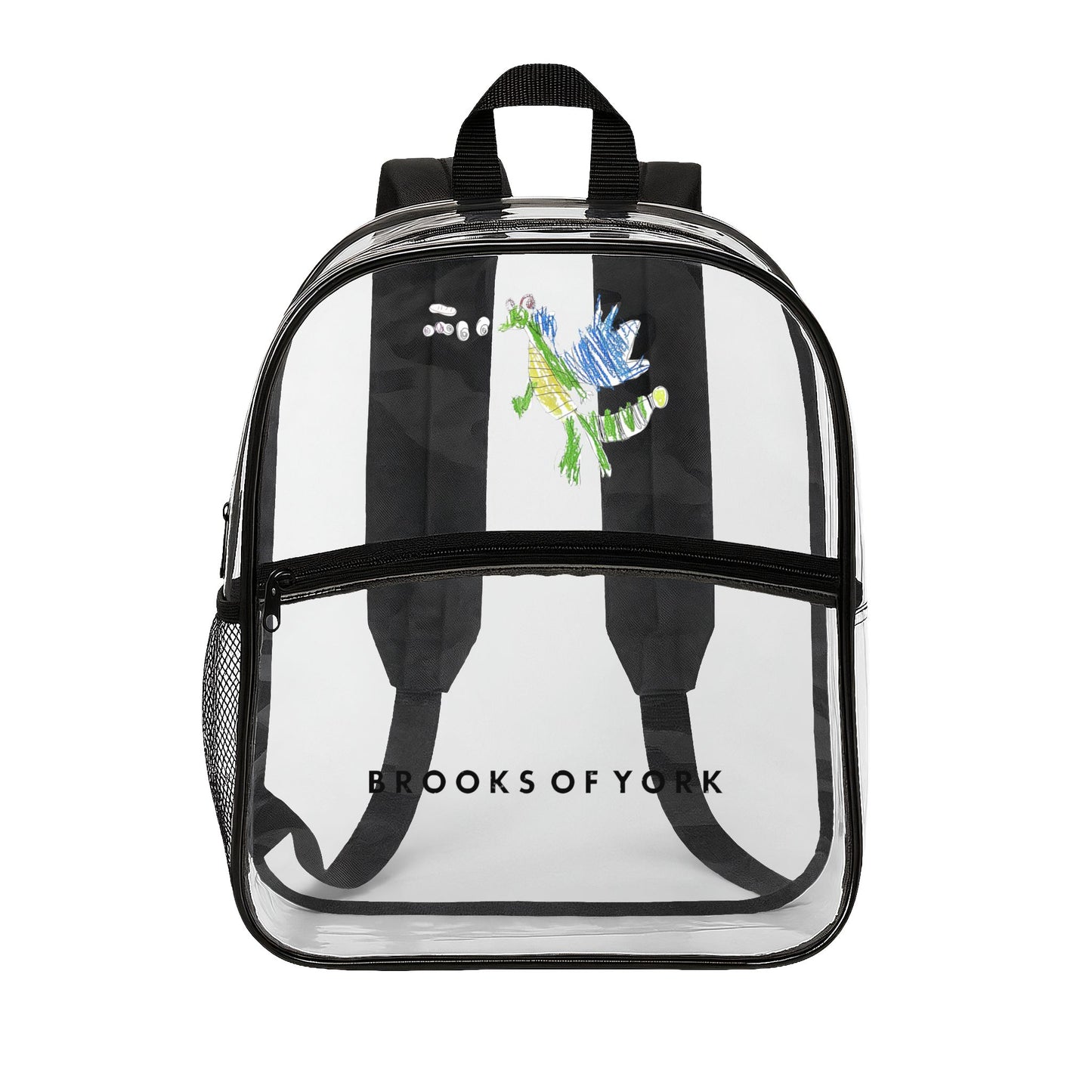 BrooksOfYork And Then He Breathes Fire Clear Festival-Friendly Backpack