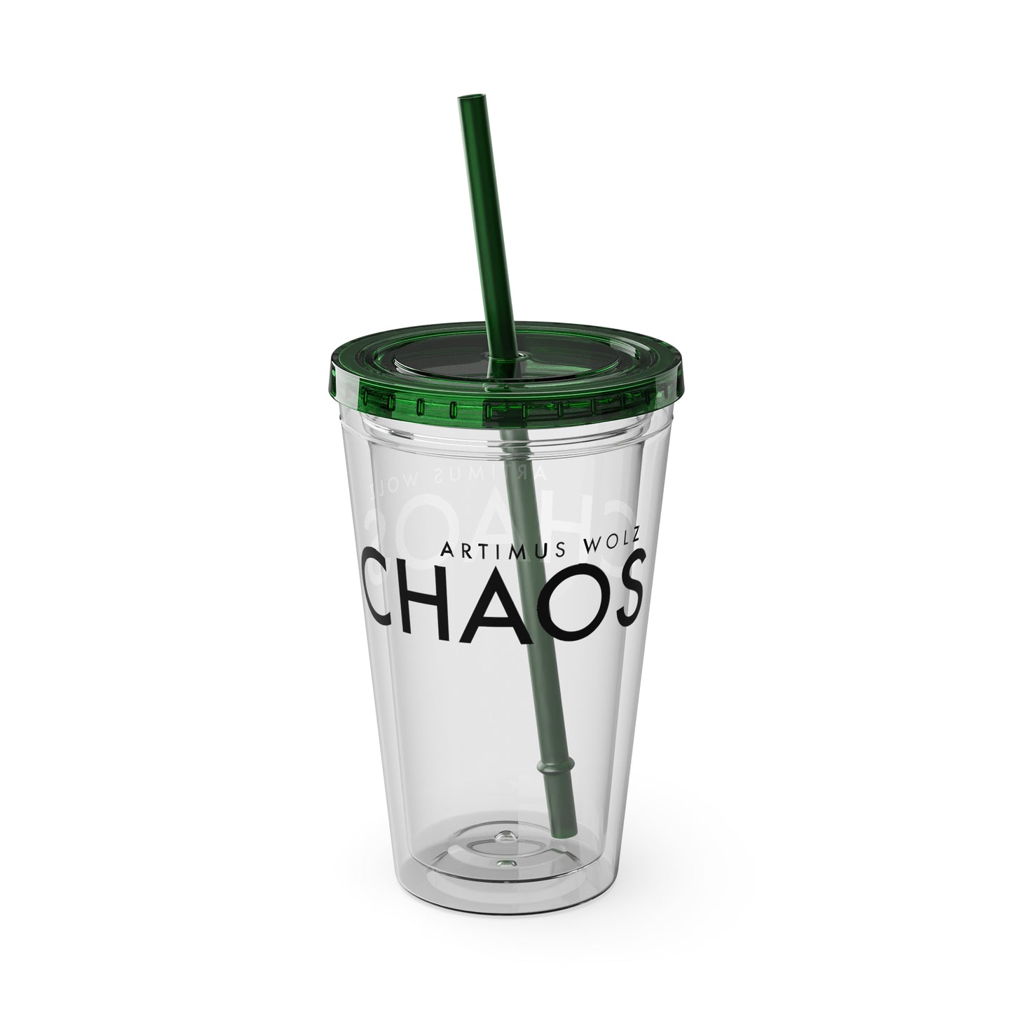Artimus Wolz Chaos Tumbler with Straw, 16oz