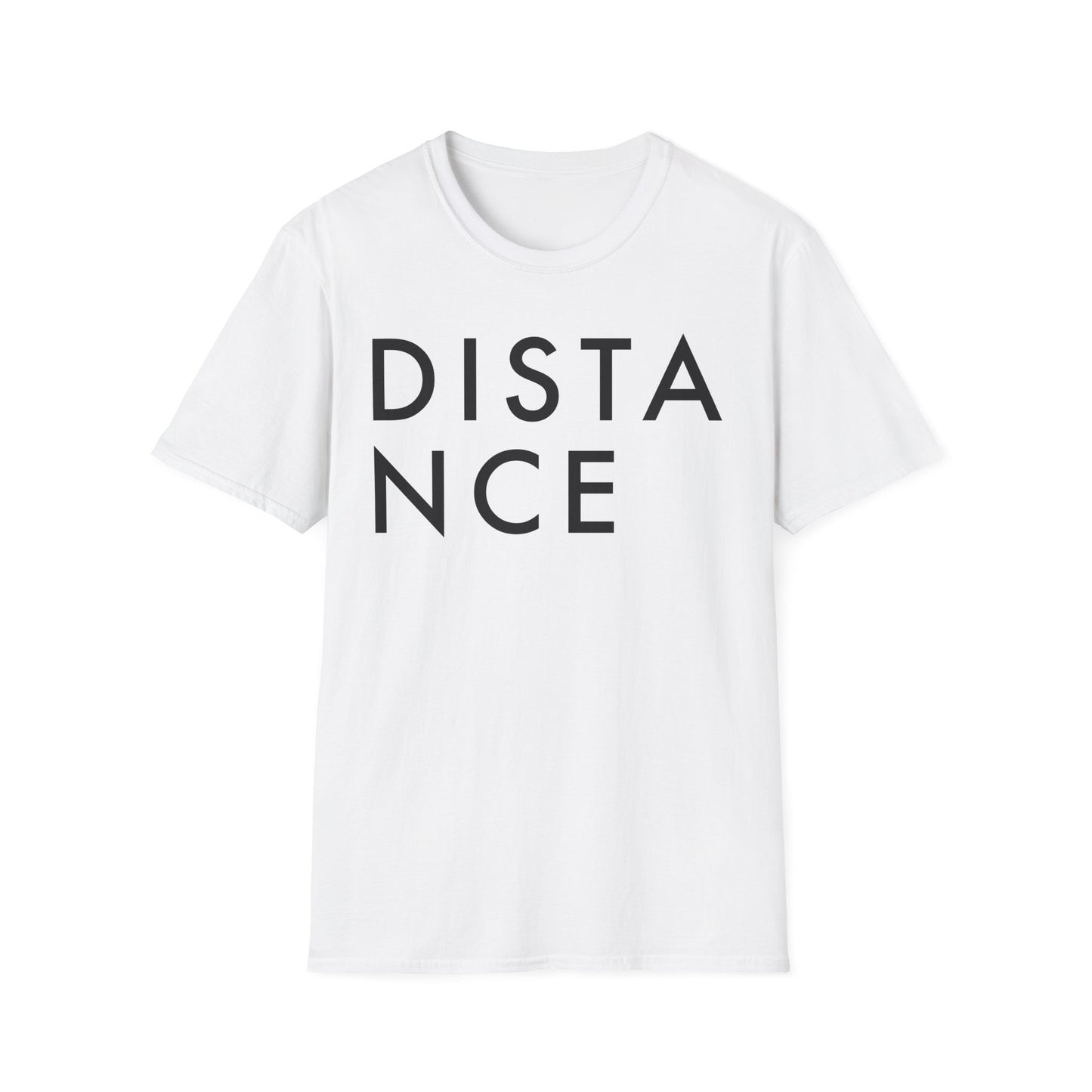 SOMNITECT Distance - Black Logo Unisex Softstyle T-Shirt