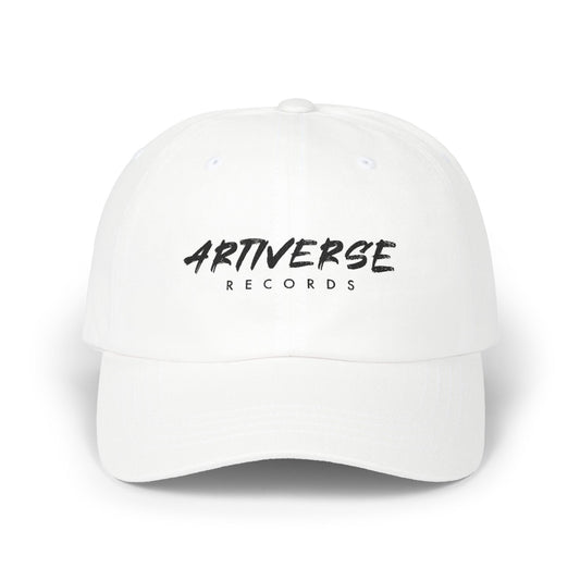 Artiverse Records Classic Cap (White w/ Black Logo)