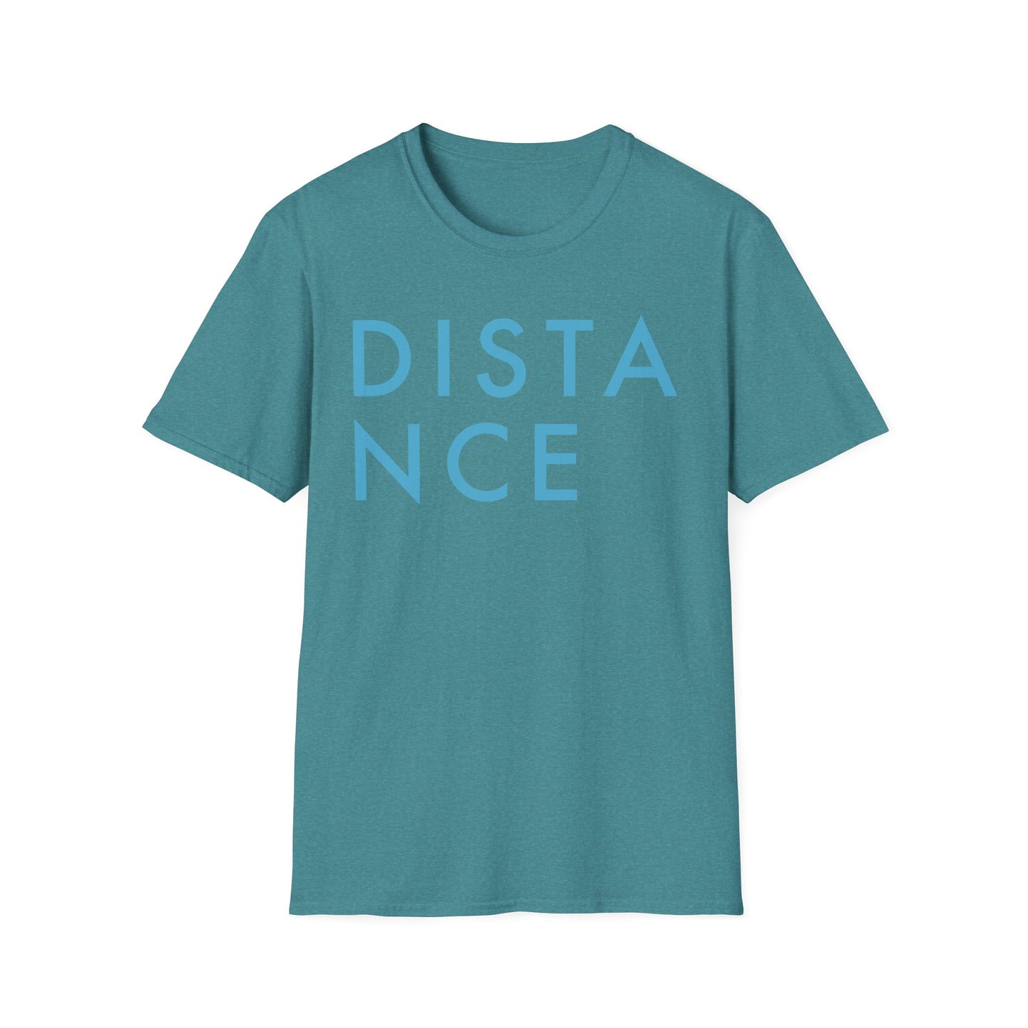 SOMNITECT Distance - Blue Logo Unisex Softstyle T-Shirt