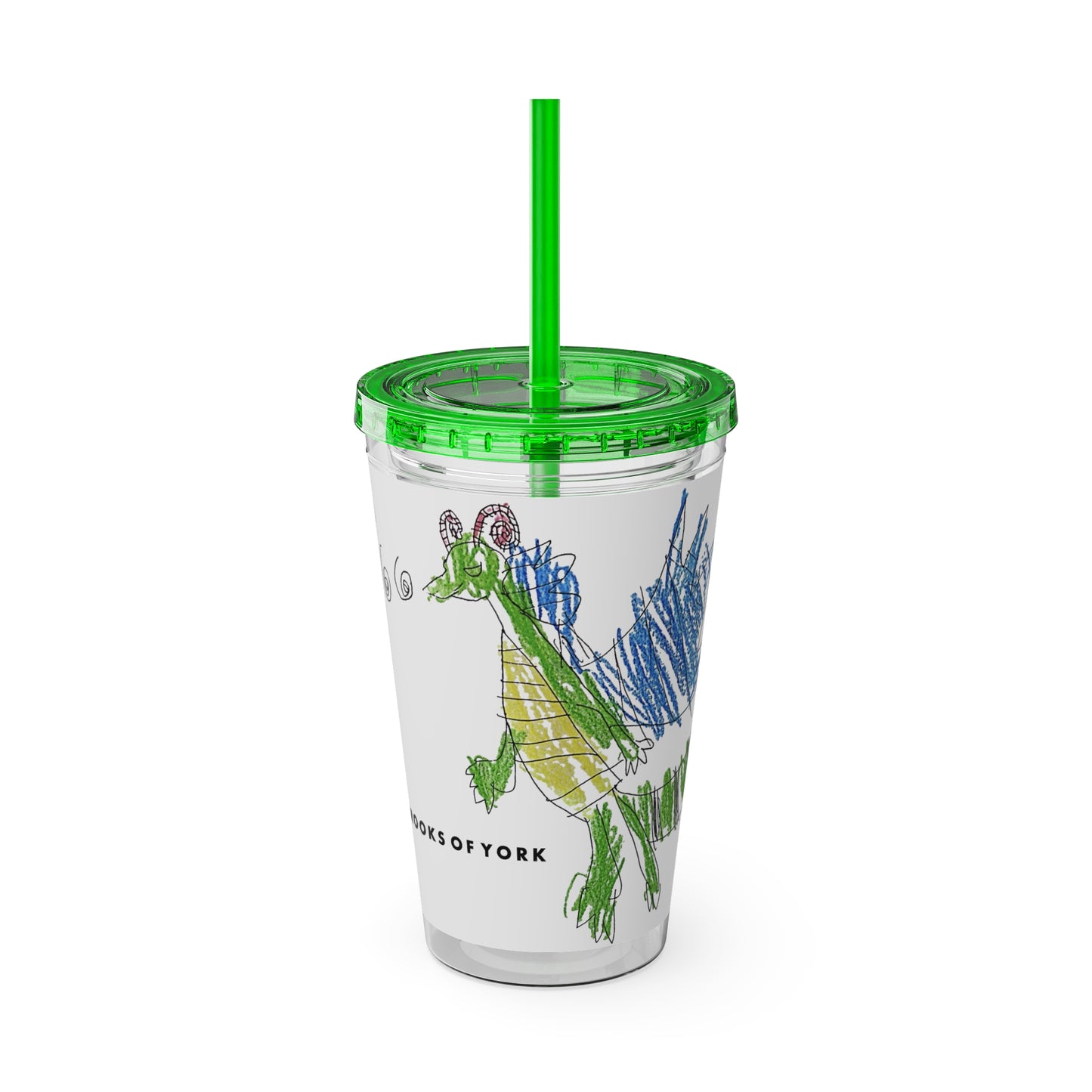 BrooksOfYork And Then He Breathes Fire Tumbler with Straw, 16oz
