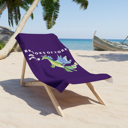 BrooksOfYork And Then He Breathes Fire Beach Towel