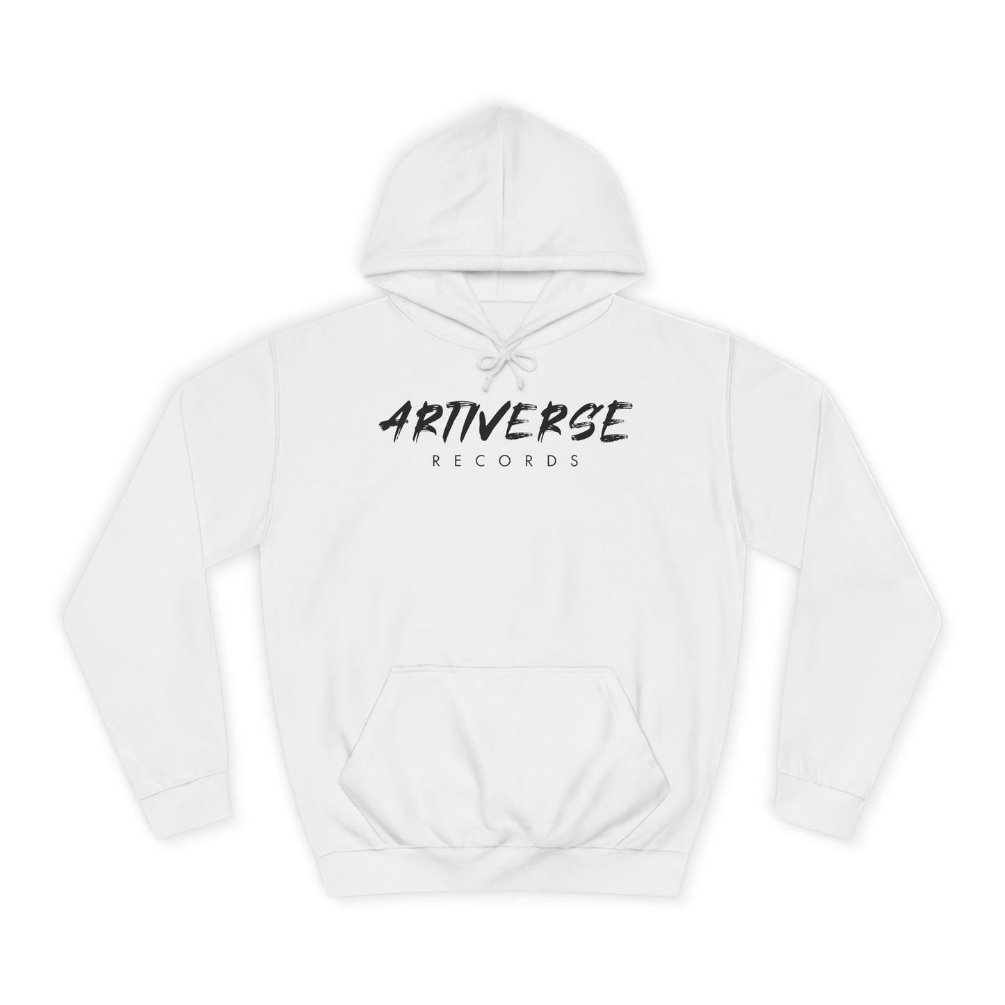 Artiverse Records Unisex College Hoodie (Black/White Logo)