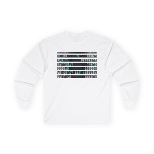 SOMNITECT Distance Departures and Arrivals Unisex Ultra Cotton Long Sleeve T-Shirt