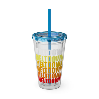 Meltdown Sunsplash Tumbler with Straw, 16oz  LIMITED EDITION JULY '26