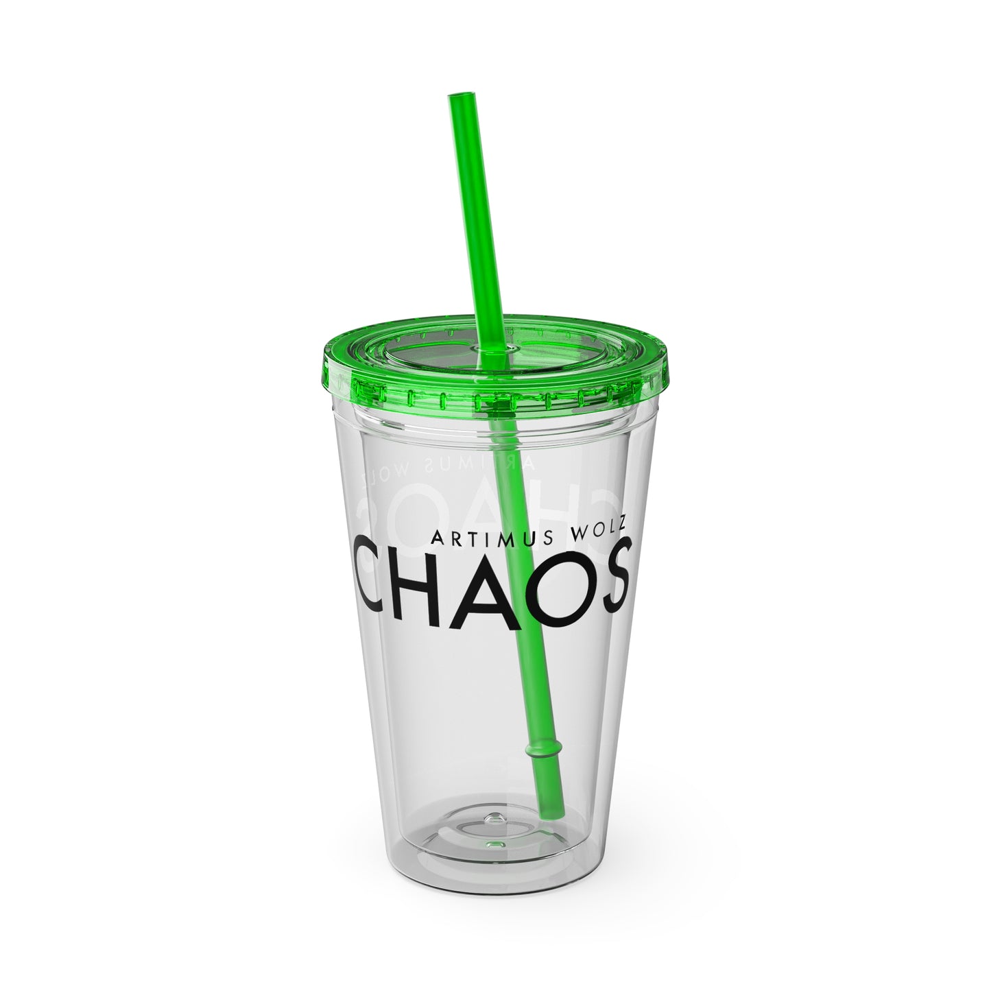 Artimus Wolz Chaos Tumbler with Straw, 16oz