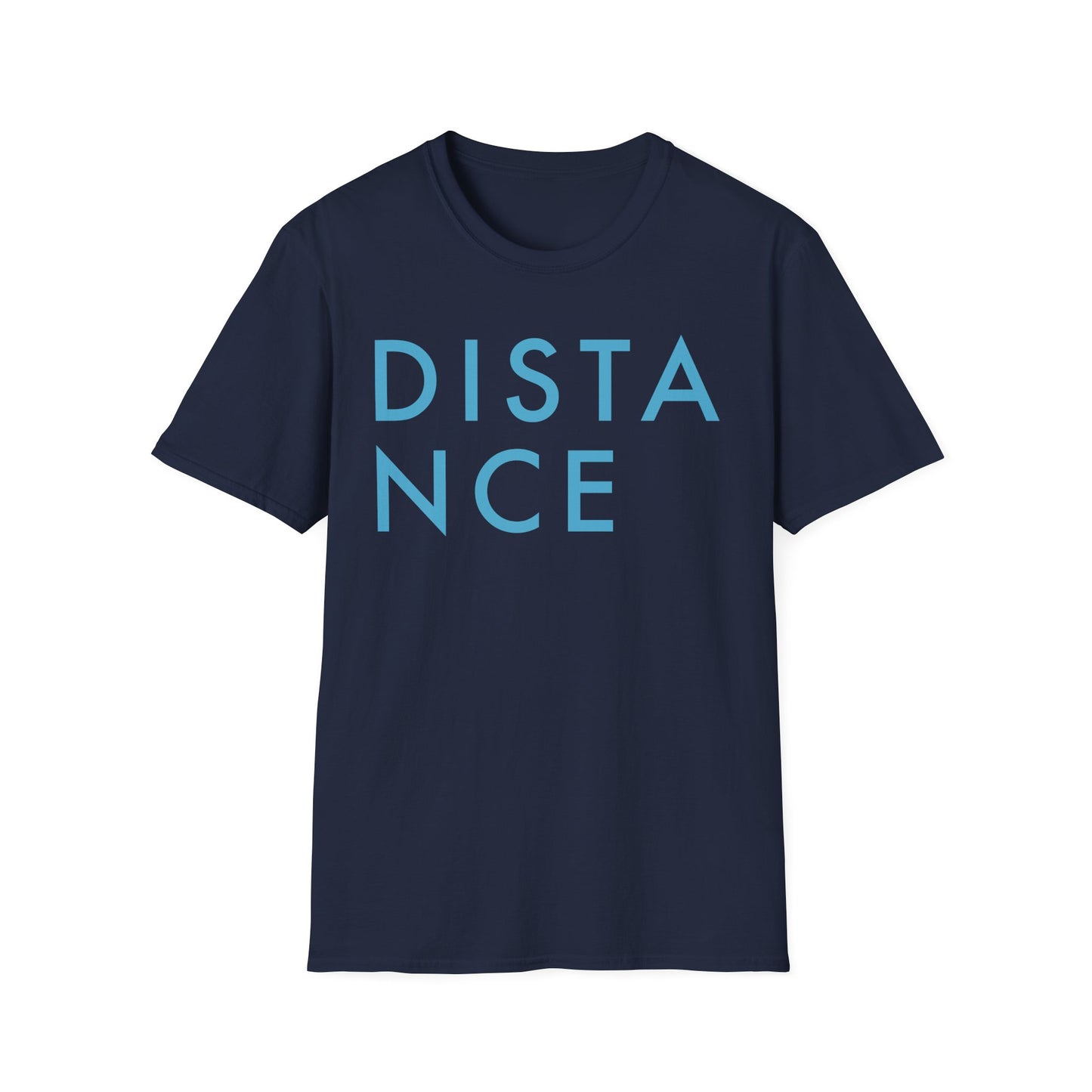SOMNITECT Distance - Blue Logo Unisex Softstyle T-Shirt