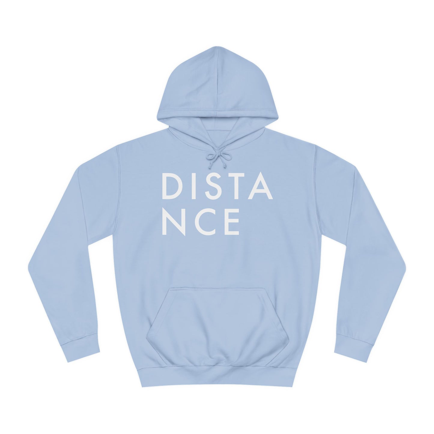SOMNITECT Distance - White Logo Unisex College Hoodie