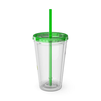 BrooksOfYork And Then He Breathes Fire Tumbler with Straw, 16oz
