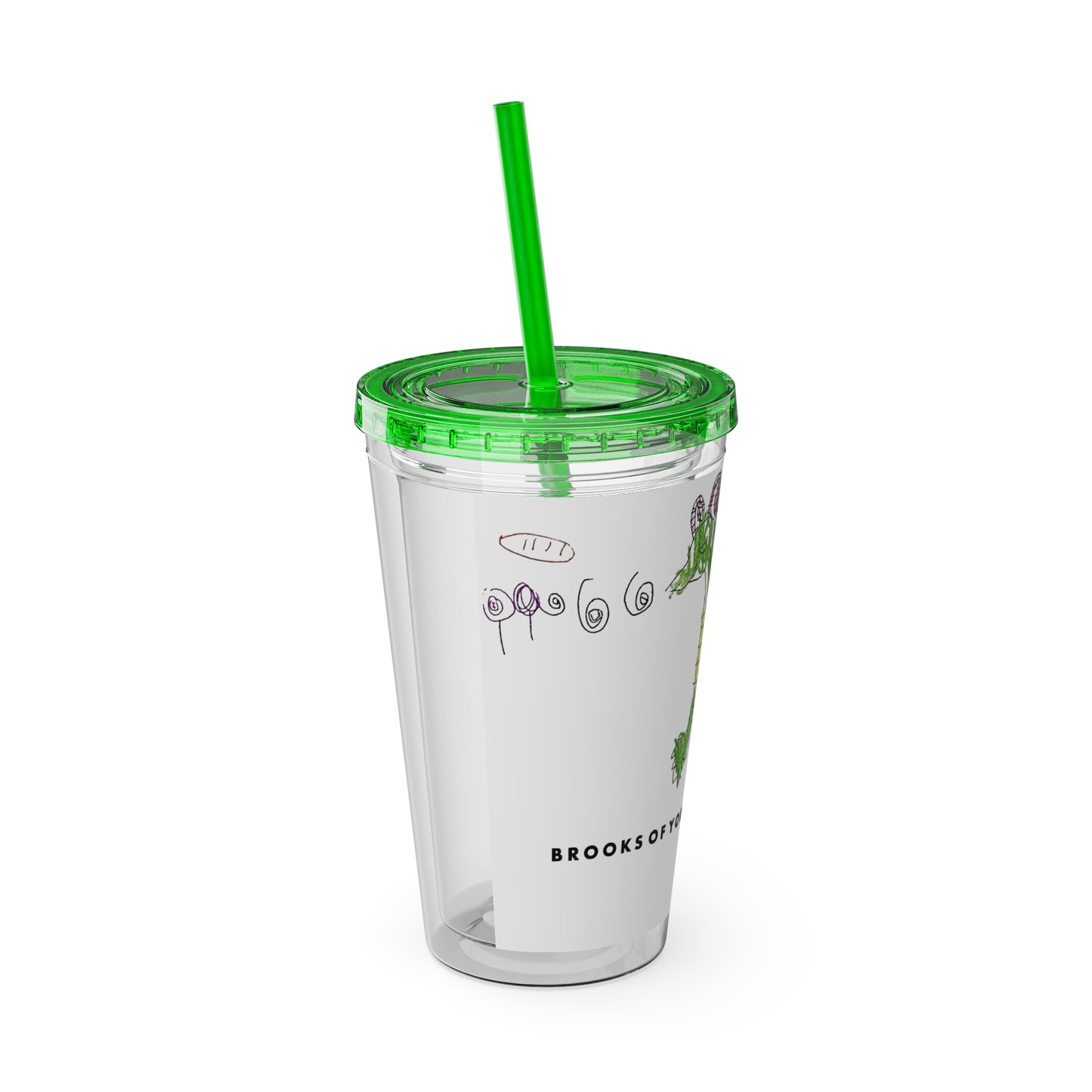 BrooksOfYork And Then He Breathes Fire Tumbler with Straw, 16oz
