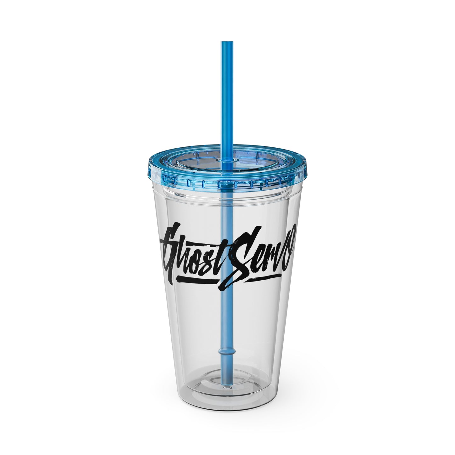 Ghost Servo Tumbler with Straw, 16oz