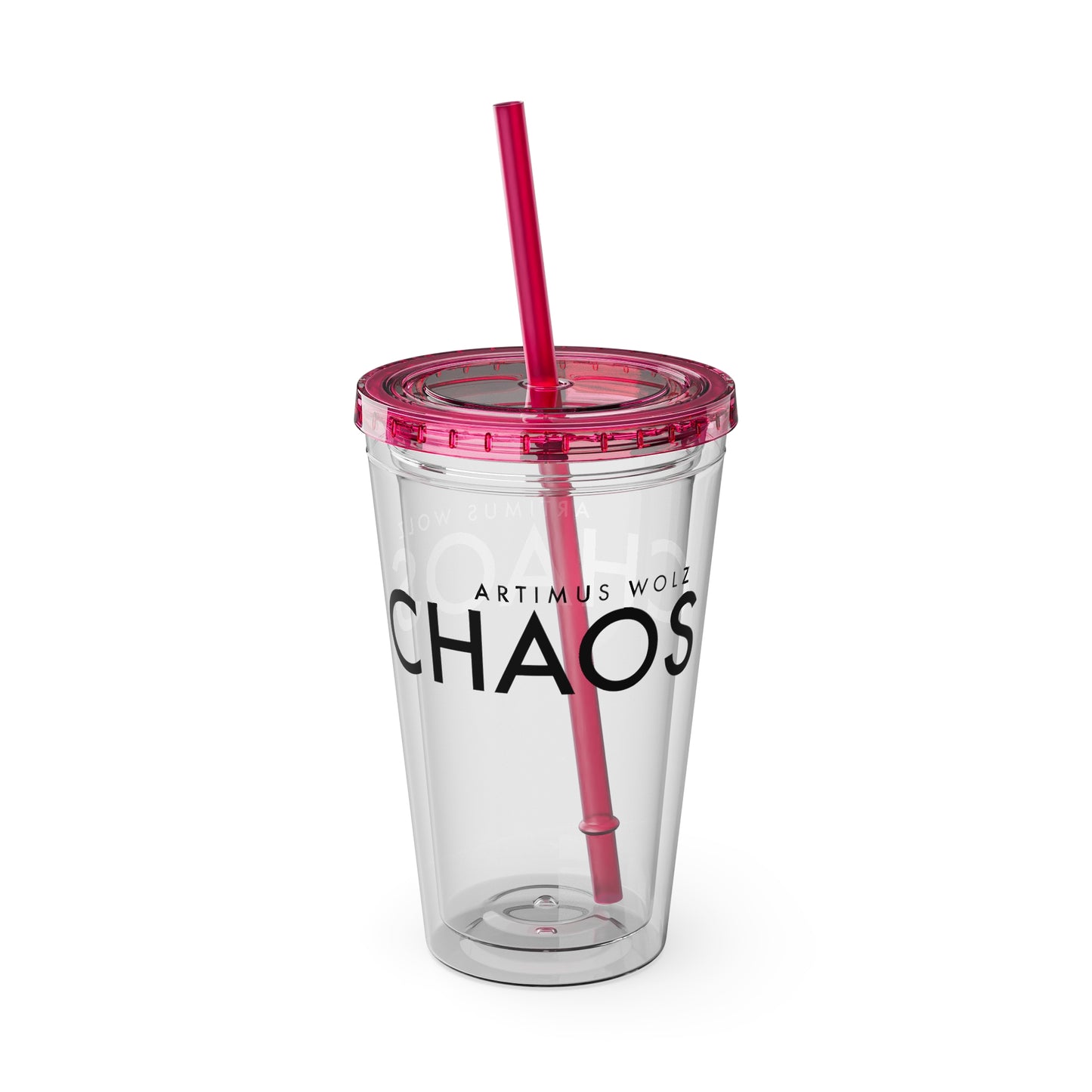 Artimus Wolz Chaos Tumbler with Straw, 16oz