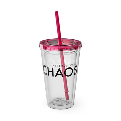 Artimus Wolz Chaos Tumbler with Straw, 16oz