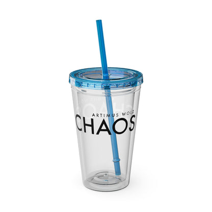 Artimus Wolz Chaos Tumbler with Straw, 16oz