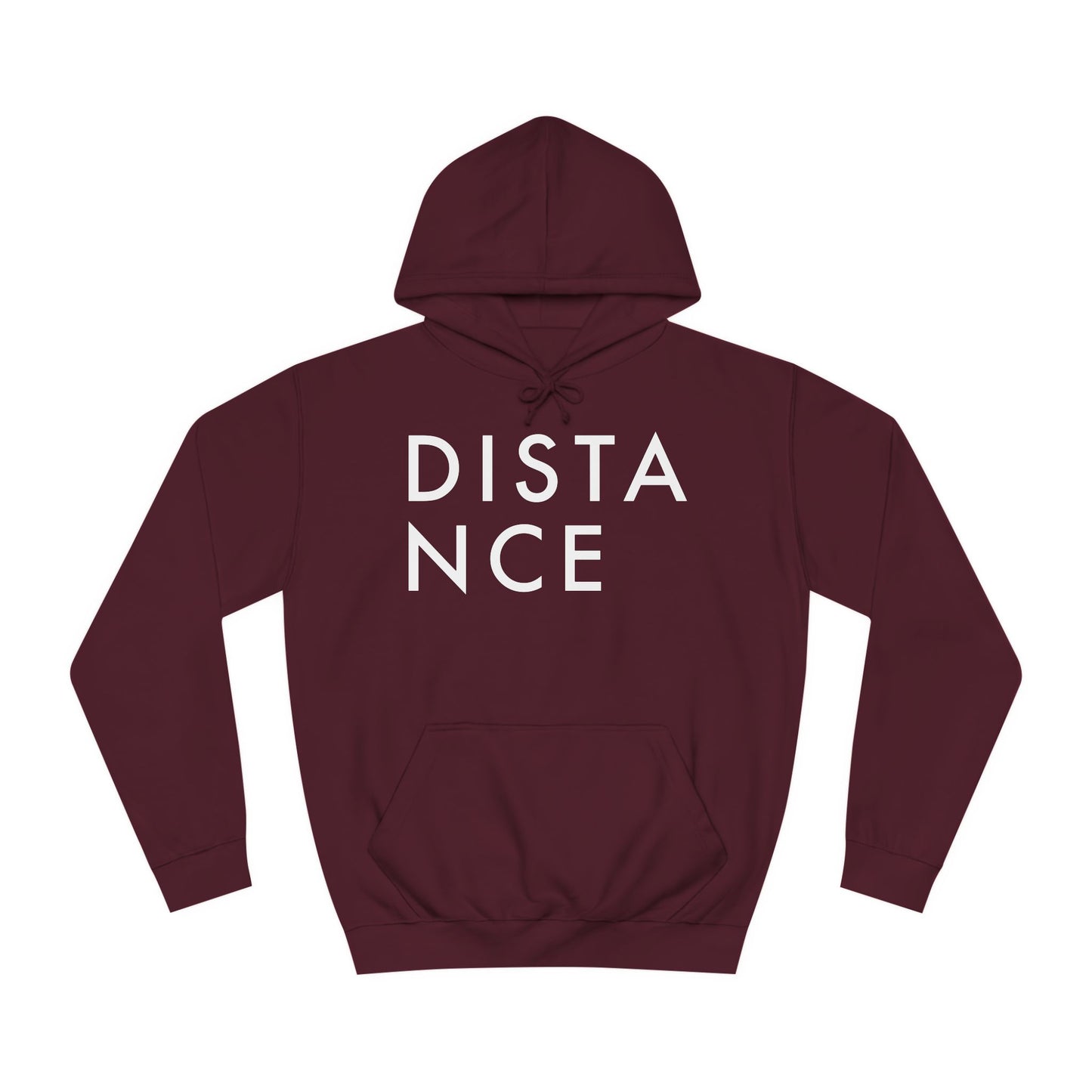 SOMNITECT Distance - White Logo Unisex College Hoodie