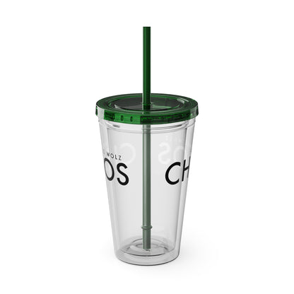 Artimus Wolz Chaos Tumbler with Straw, 16oz