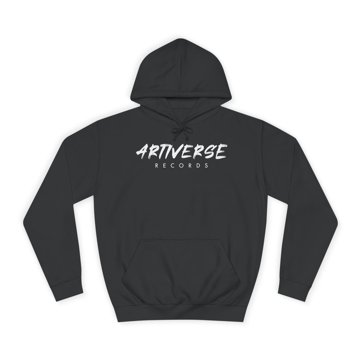 Artiverse Records Unisex College Hoodie (Black/White Logo)