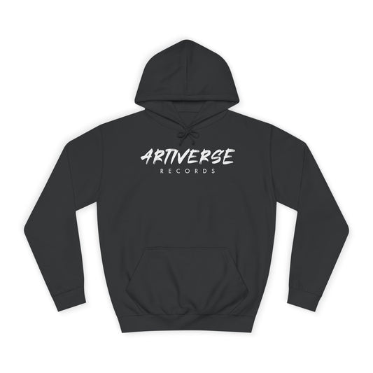 Artiverse Records Unisex College Hoodie (Black/White Logo)