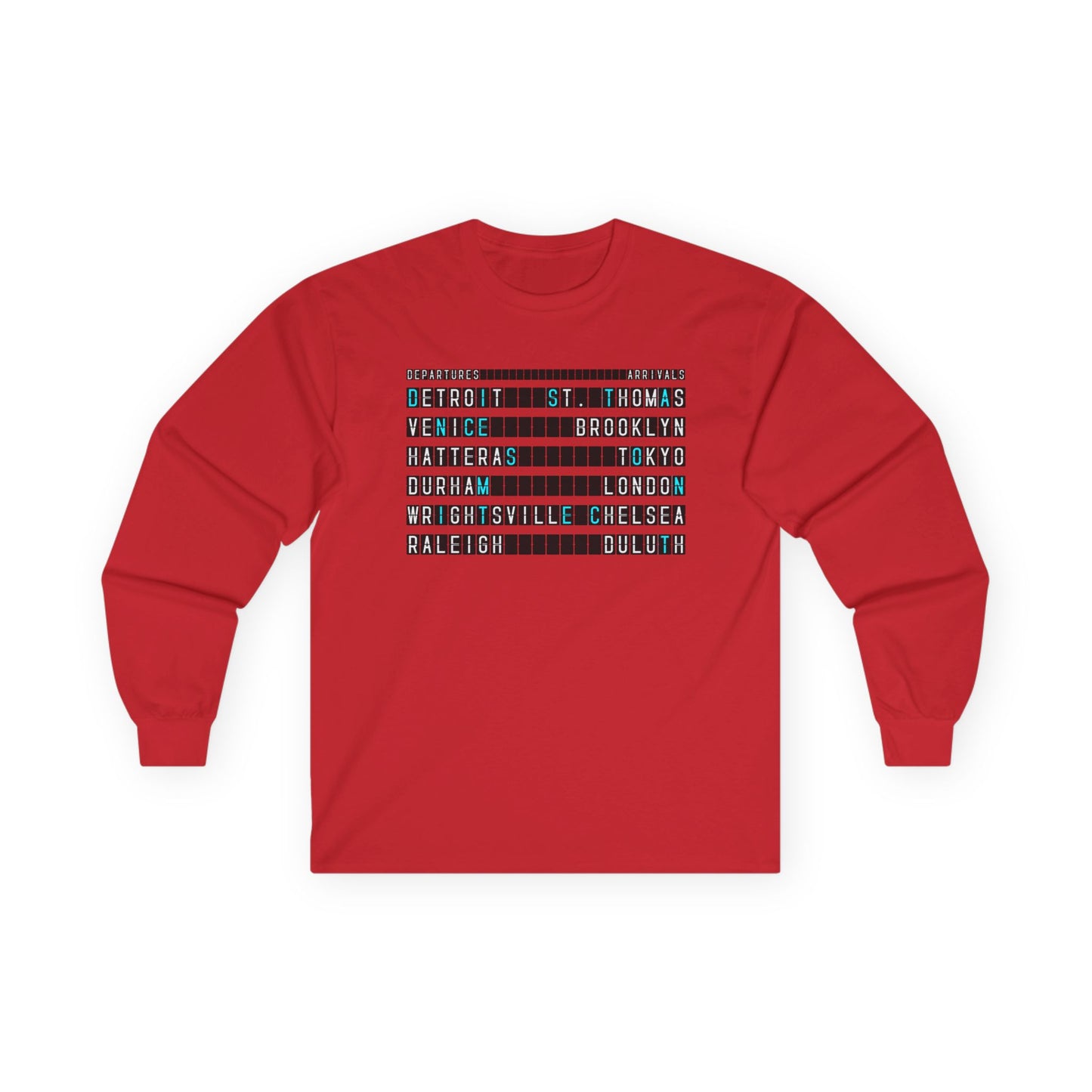 SOMNITECT Distance Departures and Arrivals Unisex Ultra Cotton Long Sleeve T-Shirt