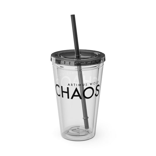 Artimus Wolz Chaos Tumbler with Straw, 16oz