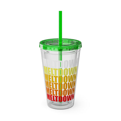 Meltdown Sunsplash Tumbler with Straw, 16oz  LIMITED EDITION JULY '26