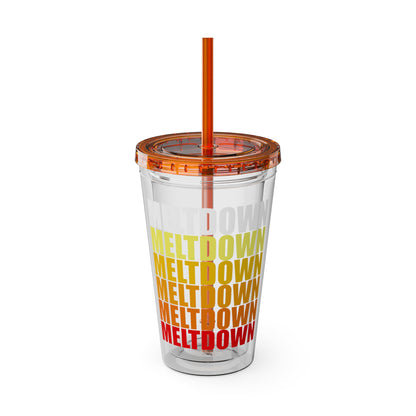 Meltdown Sunsplash Tumbler with Straw, 16oz  LIMITED EDITION JULY '26