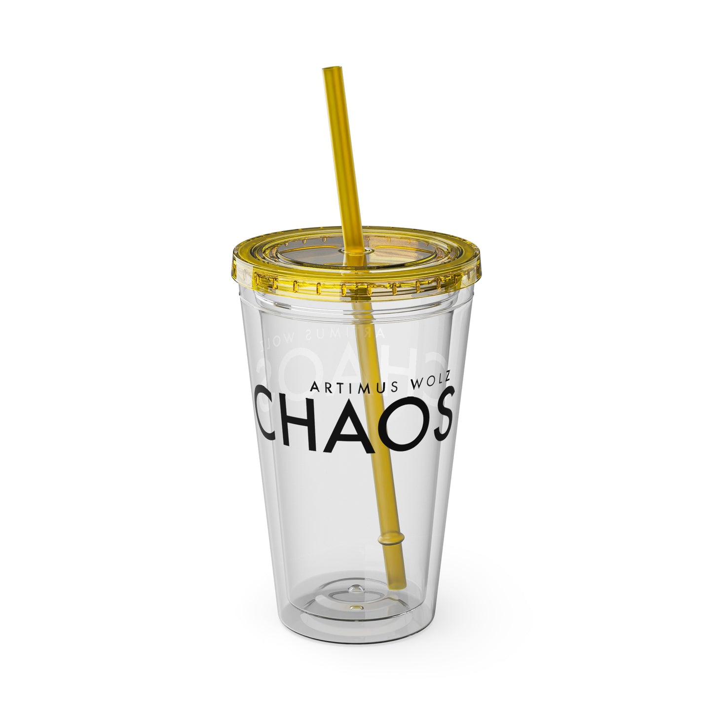 Artimus Wolz Chaos Tumbler with Straw, 16oz