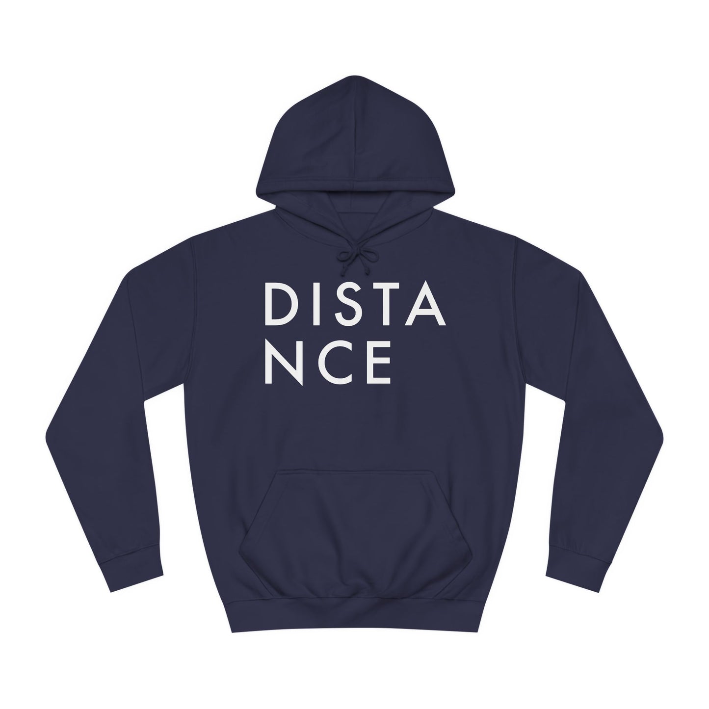 SOMNITECT Distance - White Logo Unisex College Hoodie