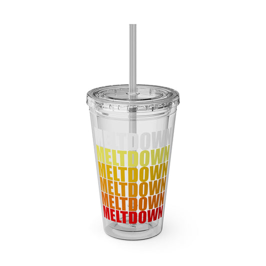 Meltdown Sunsplash Tumbler with Straw, 16oz  LIMITED EDITION JULY '26