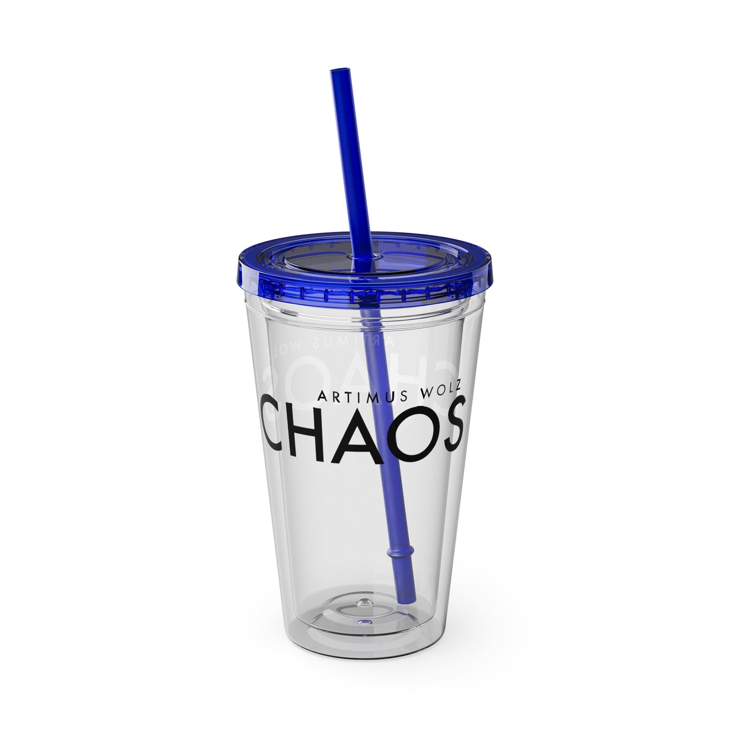 Artimus Wolz Chaos Tumbler with Straw, 16oz