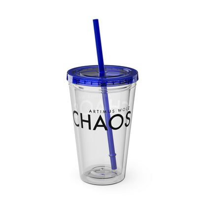 Artimus Wolz Chaos Tumbler with Straw, 16oz