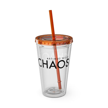 Artimus Wolz Chaos Tumbler with Straw, 16oz