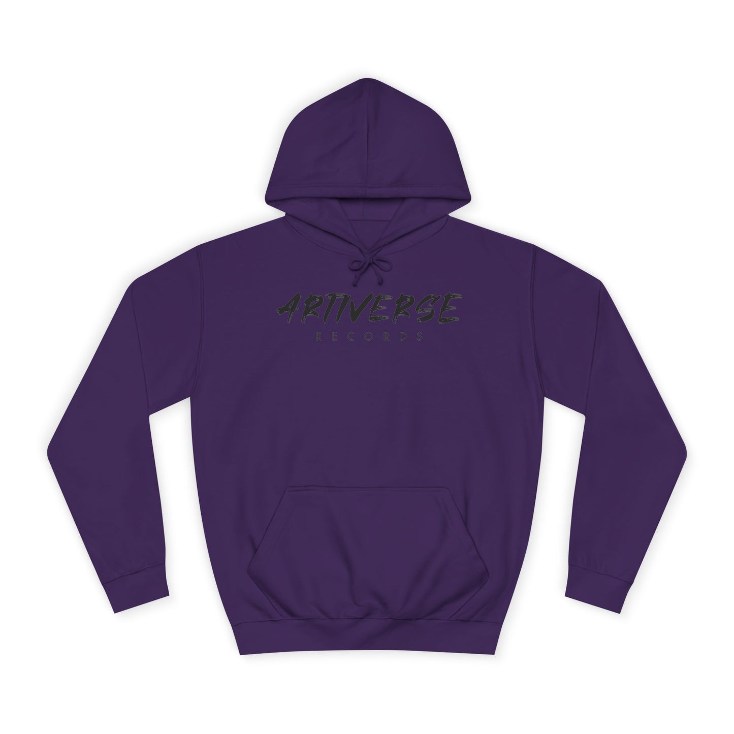 Artiverse Records Unisex College Hoodie (Black/White Logo)