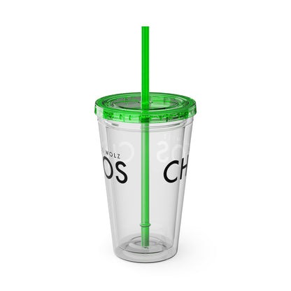 Artimus Wolz Chaos Tumbler with Straw, 16oz