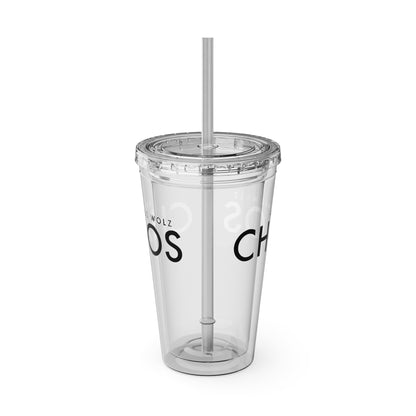 Artimus Wolz Chaos Tumbler with Straw, 16oz