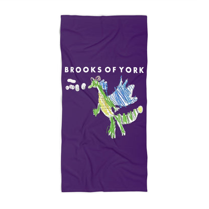 BrooksOfYork And Then He Breathes Fire Beach Towel