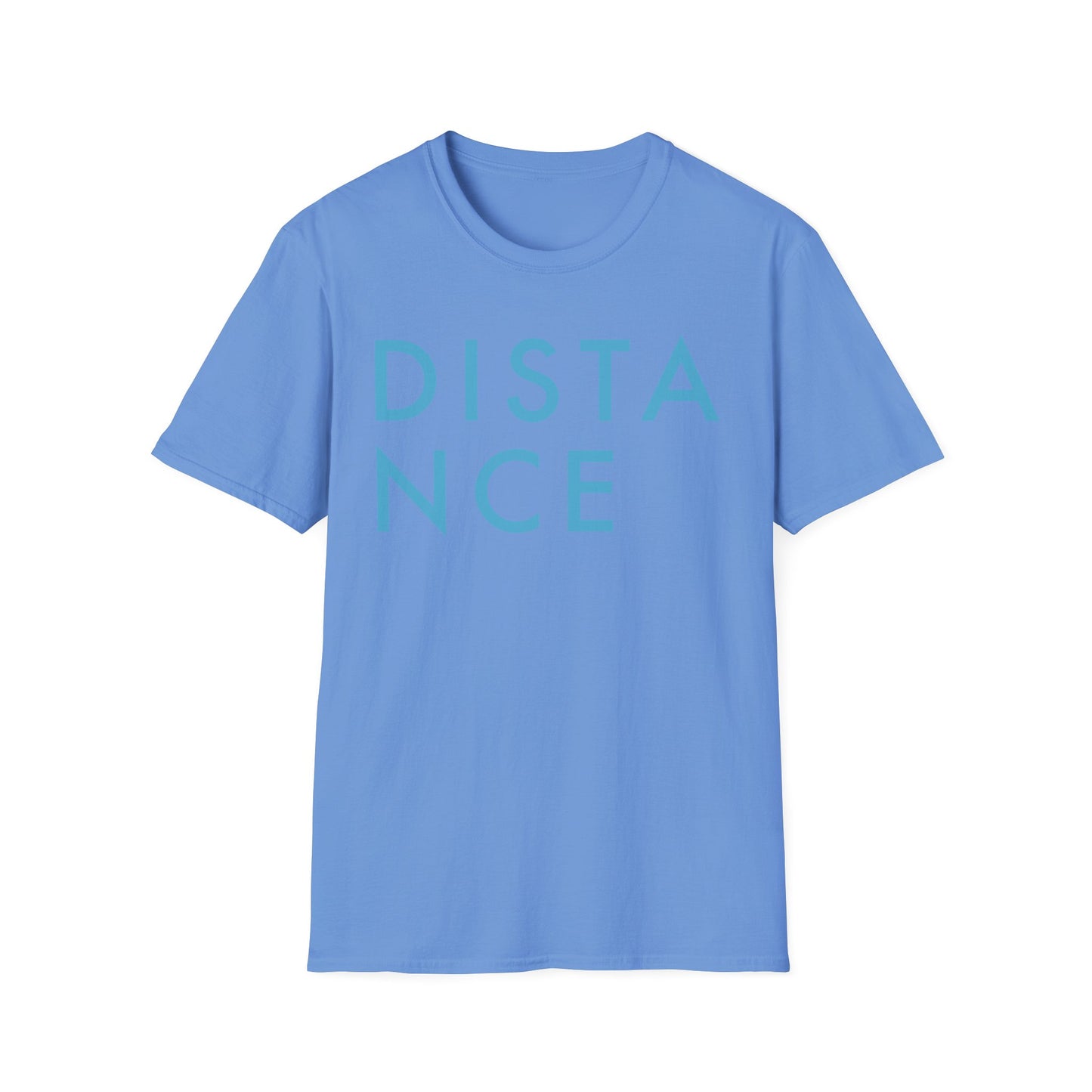 SOMNITECT Distance - Blue Logo Unisex Softstyle T-Shirt