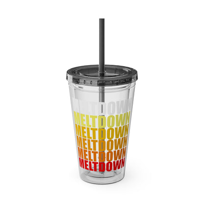 Meltdown Sunsplash Tumbler with Straw, 16oz  LIMITED EDITION JULY '26