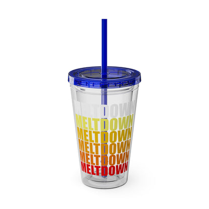 Meltdown Sunsplash Tumbler with Straw, 16oz  LIMITED EDITION JULY '26