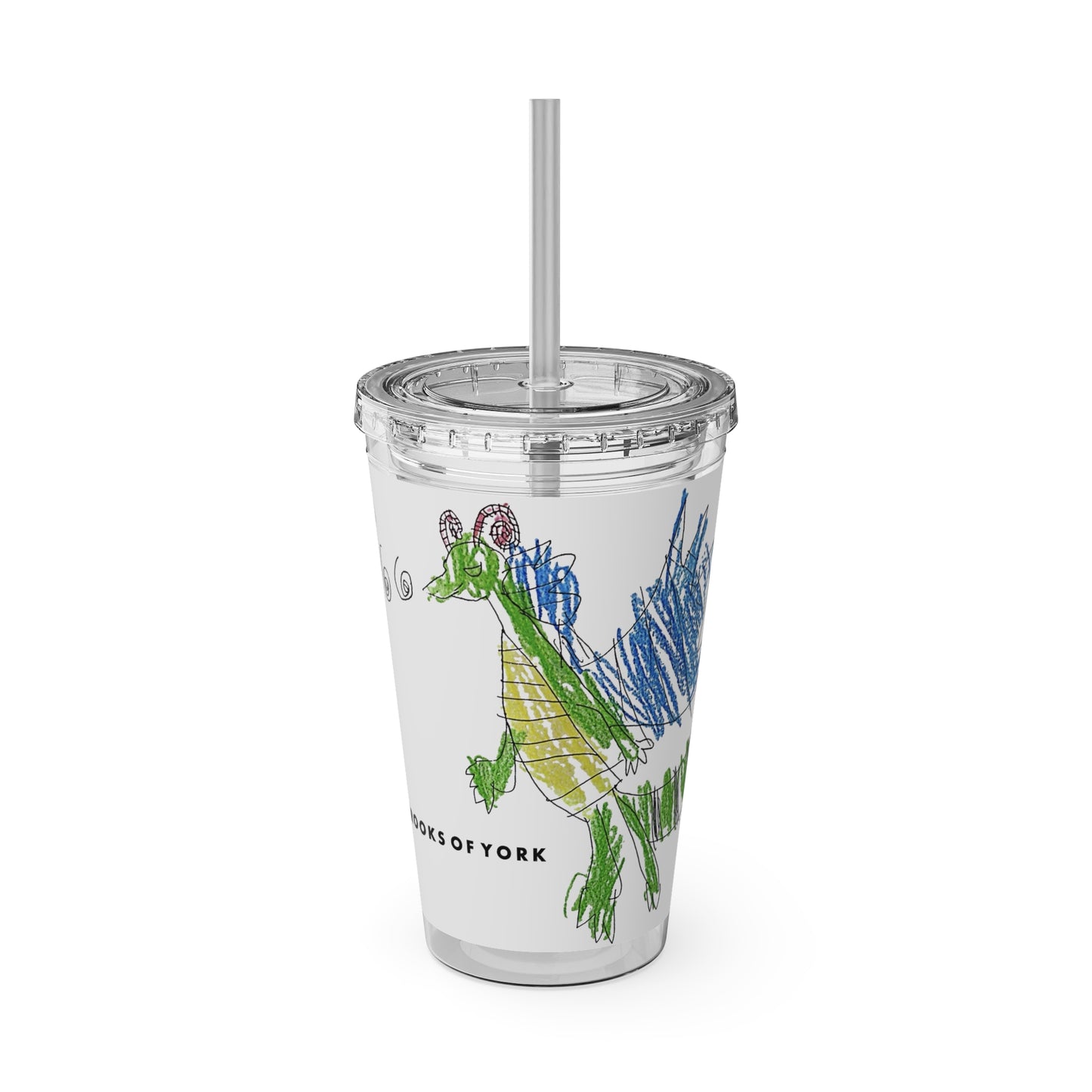 BrooksOfYork And Then He Breathes Fire Tumbler with Straw, 16oz