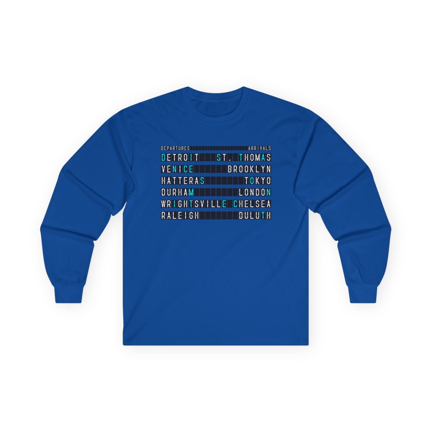 SOMNITECT Distance Departures and Arrivals Unisex Ultra Cotton Long Sleeve T-Shirt