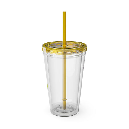 BrooksOfYork And Then He Breathes Fire Tumbler with Straw, 16oz