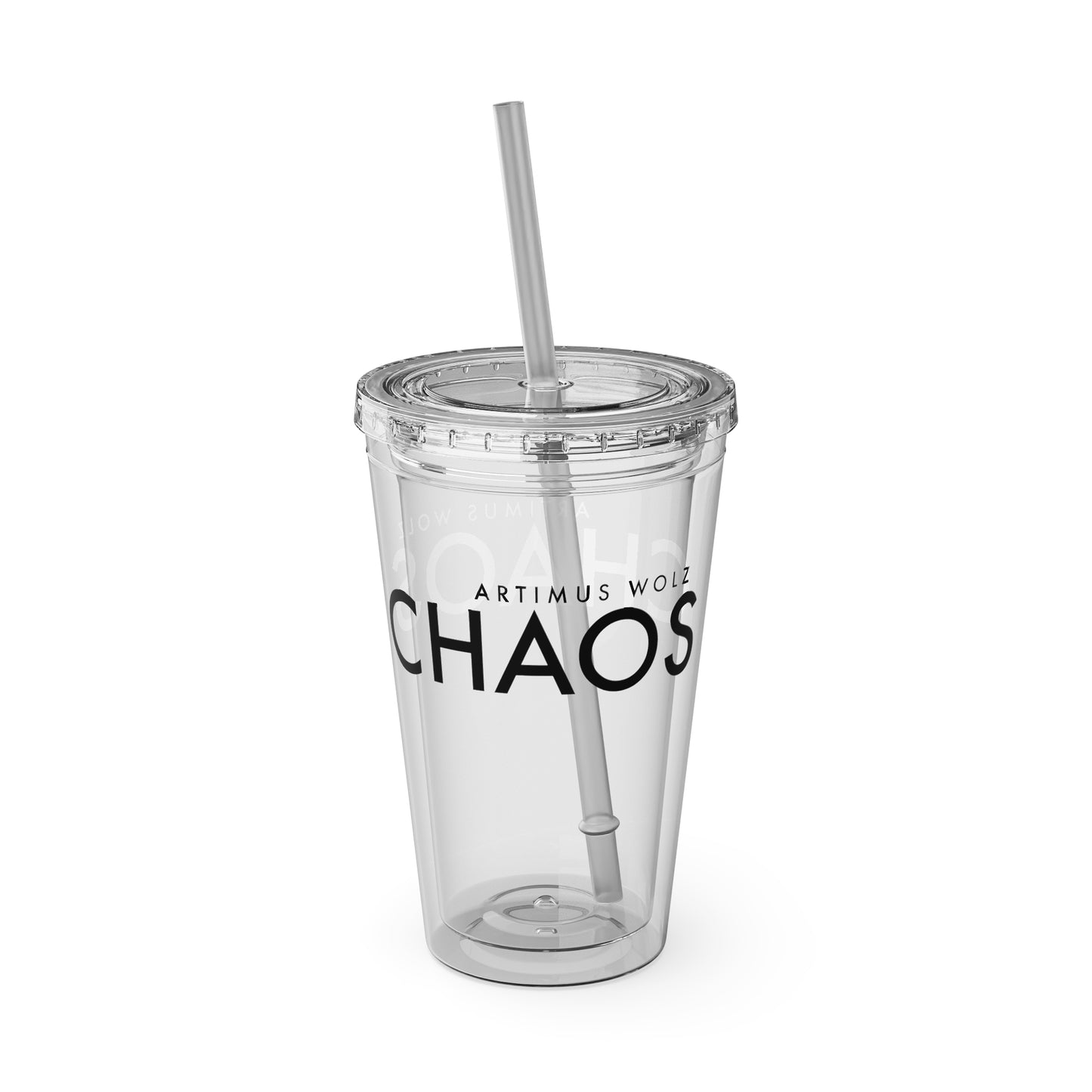 Artimus Wolz Chaos Tumbler with Straw, 16oz